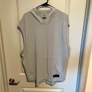 Adidas gray muscle jersey.